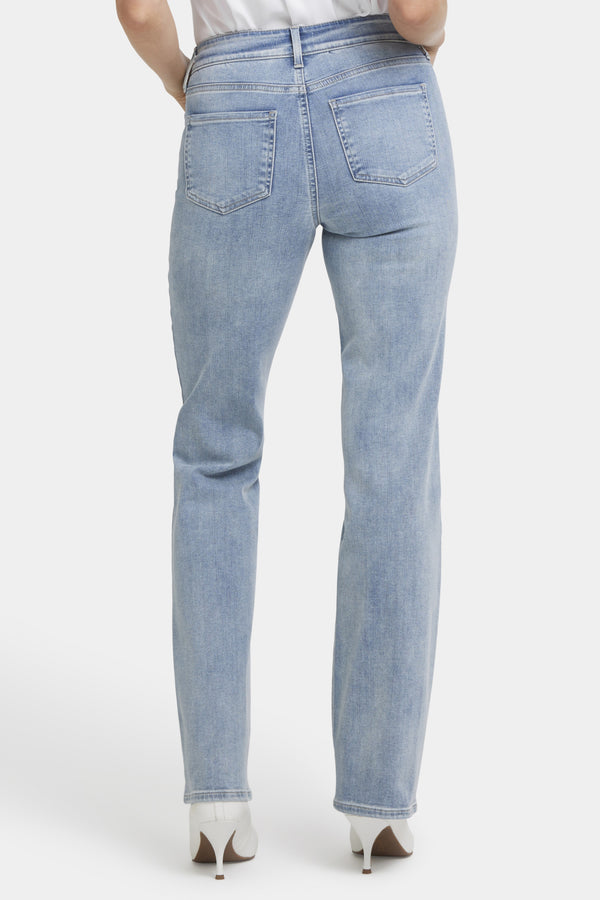 Blake High Rise Slim Flare Light Blue Premium Denim | Haley