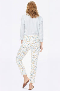 Sheri Slim Ankle Jeans Printed Premium Denim | Zinnia Arrangement Marigold | Non Denim | NYDJ