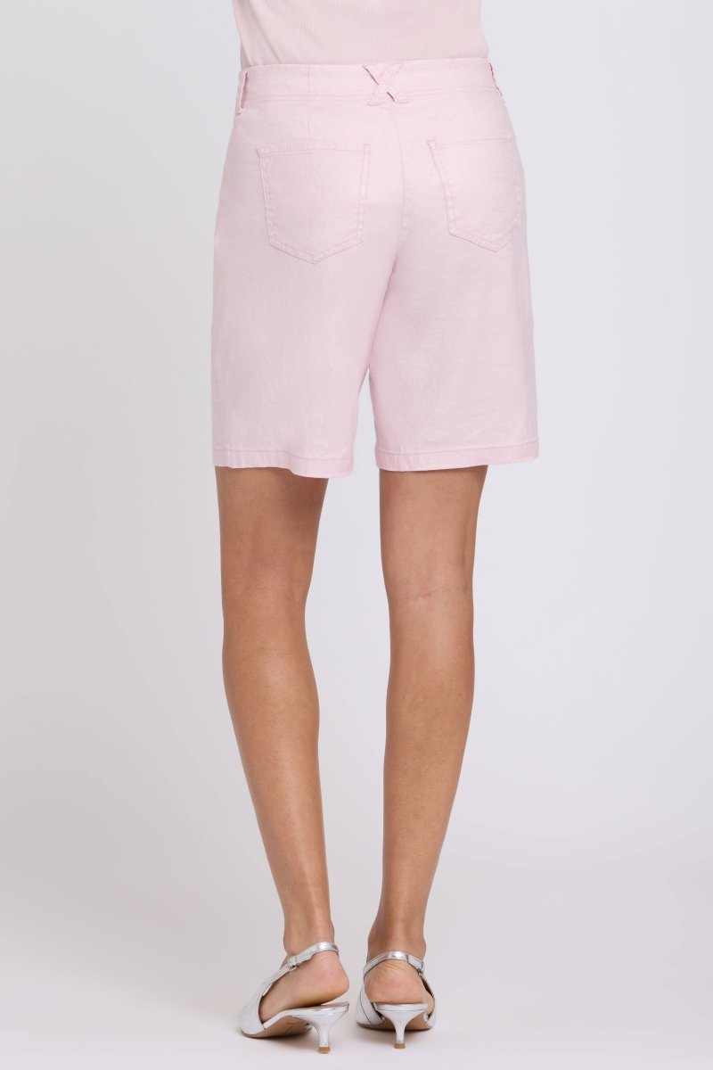 5 Pocket Bermuda Shorts In Stretch Linen | Light Lilac | Shorts | NYDJ