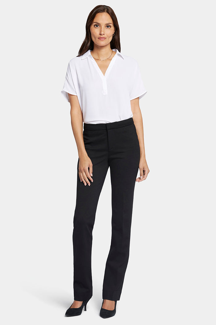 Slim Pants in Ponte Knit | Black