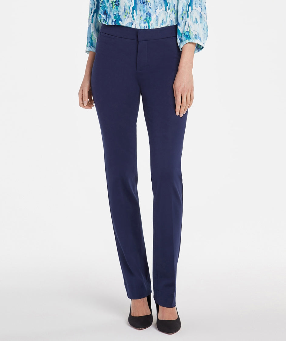 Slim Trouser Navy Jersey | Evening Tide | Pants | NYDJ