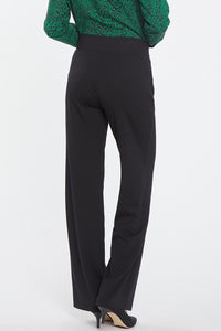 Relaxed Leg Pull-On Trouser Black Ponte Knit | Black | Pants | NYDJ