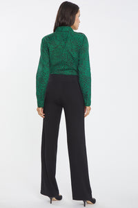 Relaxed Leg Pull-On Trouser Black Ponte Knit | Black | Pants | NYDJ