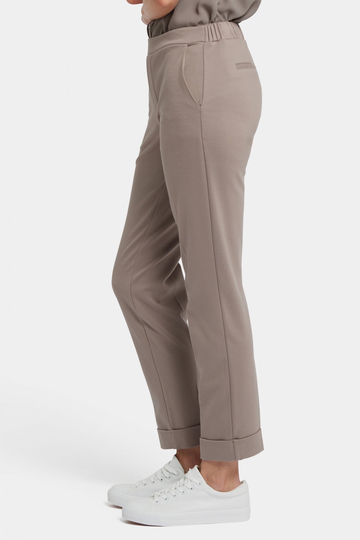 Cassidy Ankle Pull-On Trouser Pants In Ponte Knit With Cuffs | Saddlewood | Pants | NYDJ