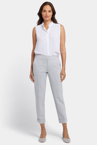 Cassidy Cuffed Trouser | Heather Grey | Pants | NYDJ