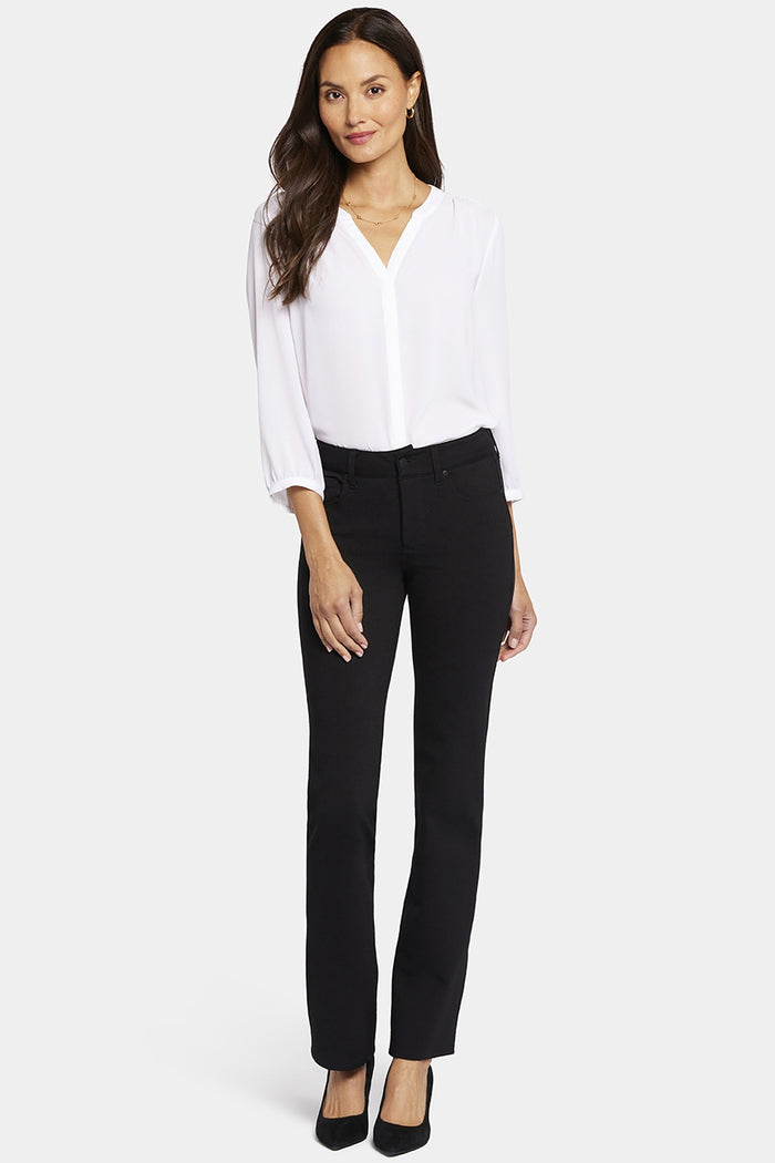 Marilyn Straight Pants In Ponte Knit | Black | Non Denim | NYDJ