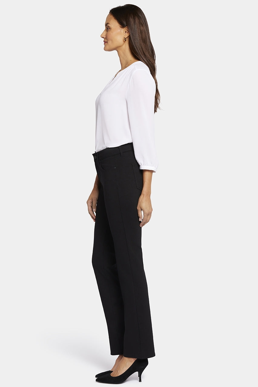 Marilyn Straight Pants In Ponte Knit | Black | Non Denim | NYDJ