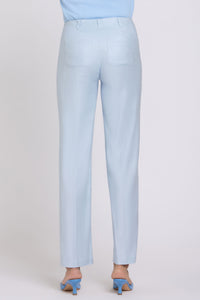 Marilyn Straight Pants In Stretch Linen | Blue Clover