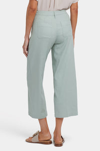 Wide Leg Cargo Capri Pants In Stretch Linen | Tomatillo | Pants | NYDJ