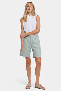 Relaxed Shorts In Stretch Linen | Tomatillo | Shorts | NYDJ