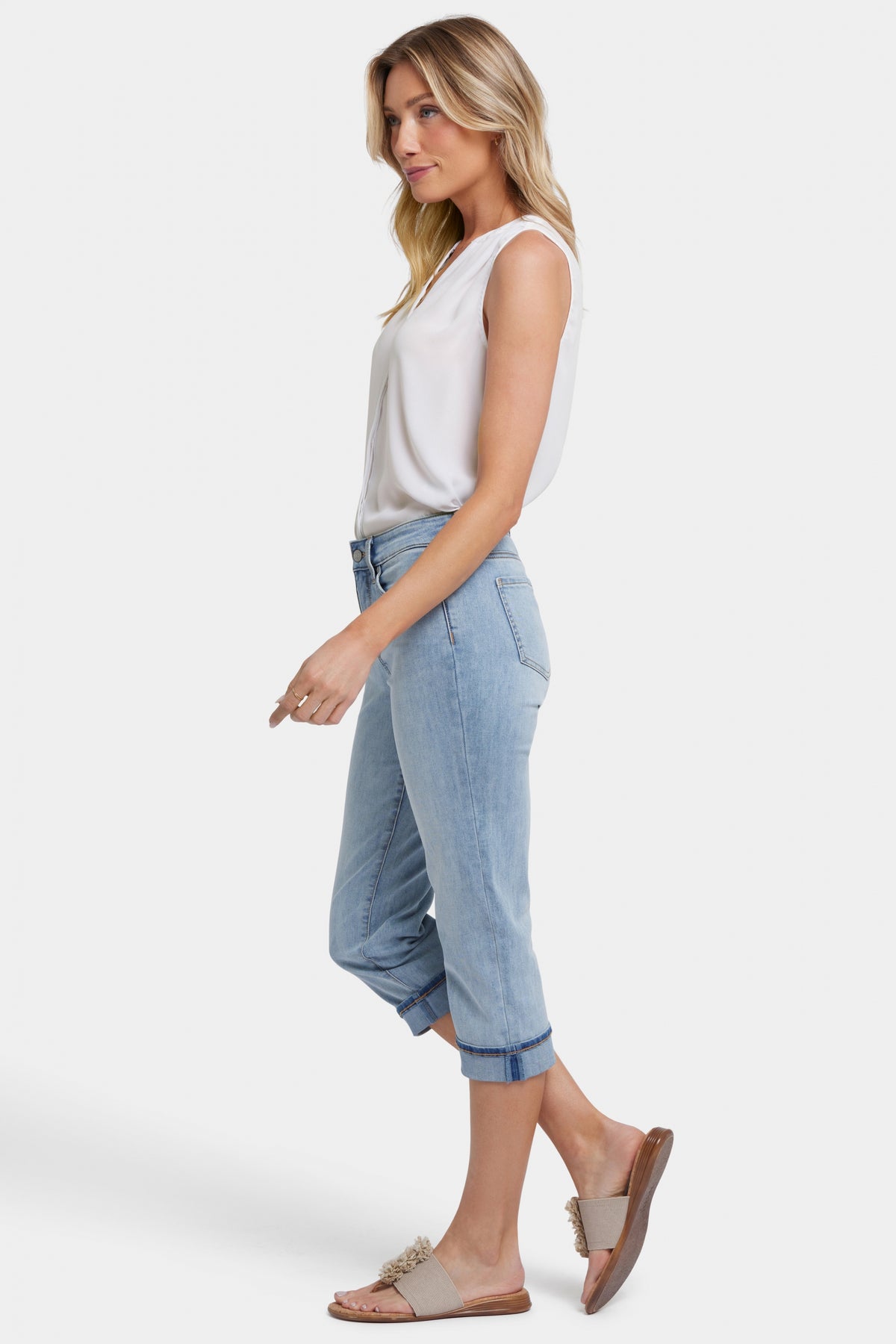 Marilyn Straight Crop Jeans In Cool Embrace® Denim | Santiago sea | Pants | NYDJ