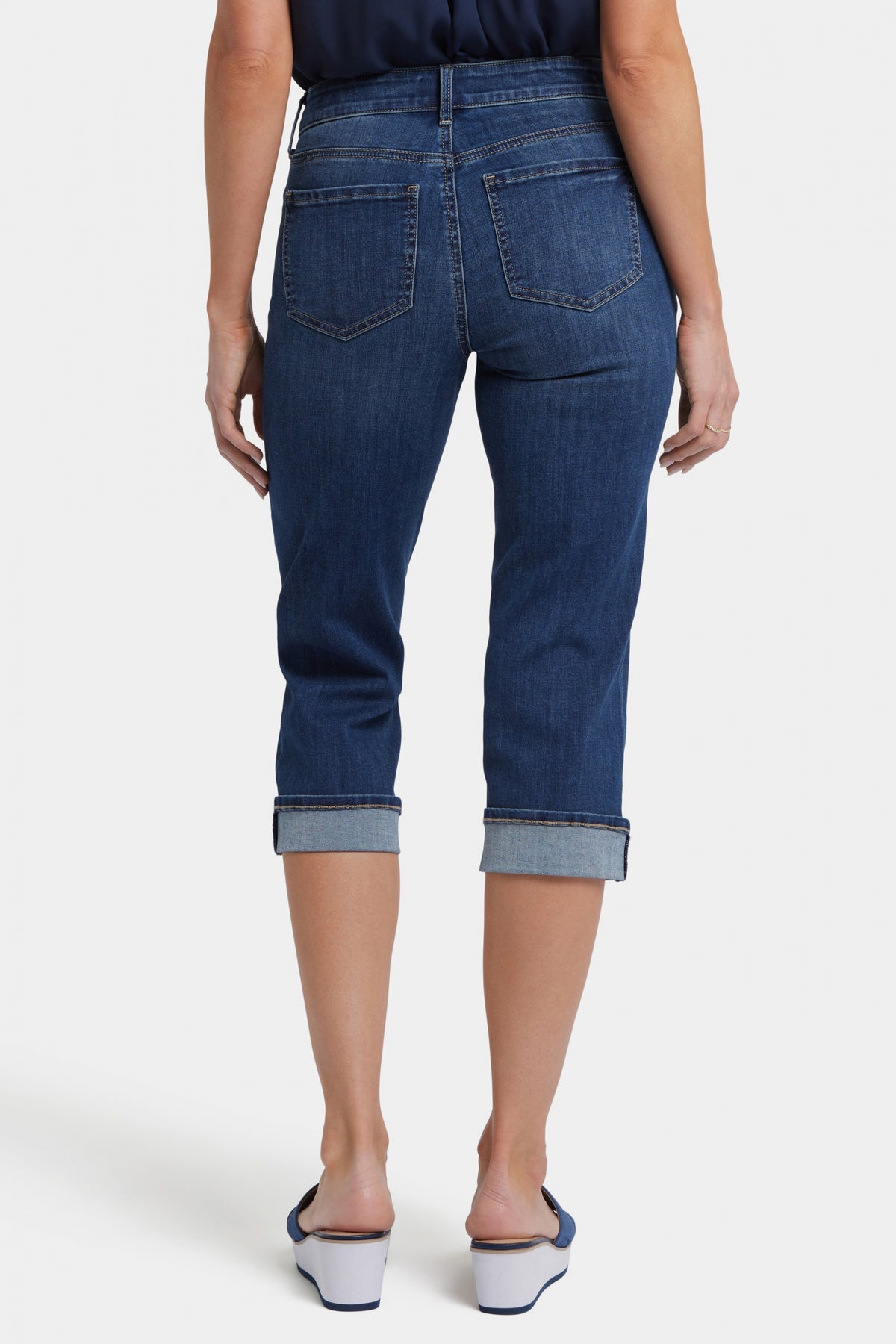 Marilyn Straight Crop Jeans In Cool Embrace® Denim With Cuffs | Rio Rapids | Pants | NYDJ