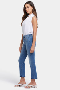 Sheri Slim Ankle Jeans With Frayed Hems | Bilbao Crest | Pants | NYDJ