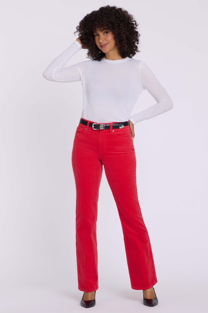 Brooklyn Bootcut Pants In Stretch Corduroy | Camellia