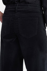 Teresa Wide Leg Trouser Black Corduroy | Black | Non Denim | NYDJ