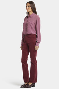 Marilyn Straight Corduroy Trouser Red | Cranberry Pie | Pants | NYDJ