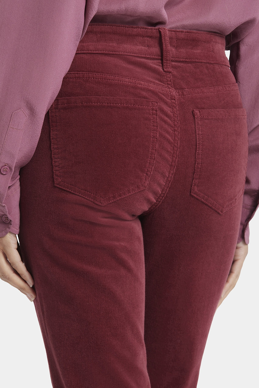 Marilyn Straight Corduroy Trouser Red | Cranberry Pie | Pants | NYDJ