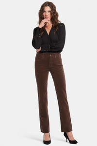 Marilyn Straight Corduroy Trouser Brown | Coffee Bean | Pants | NYDJ