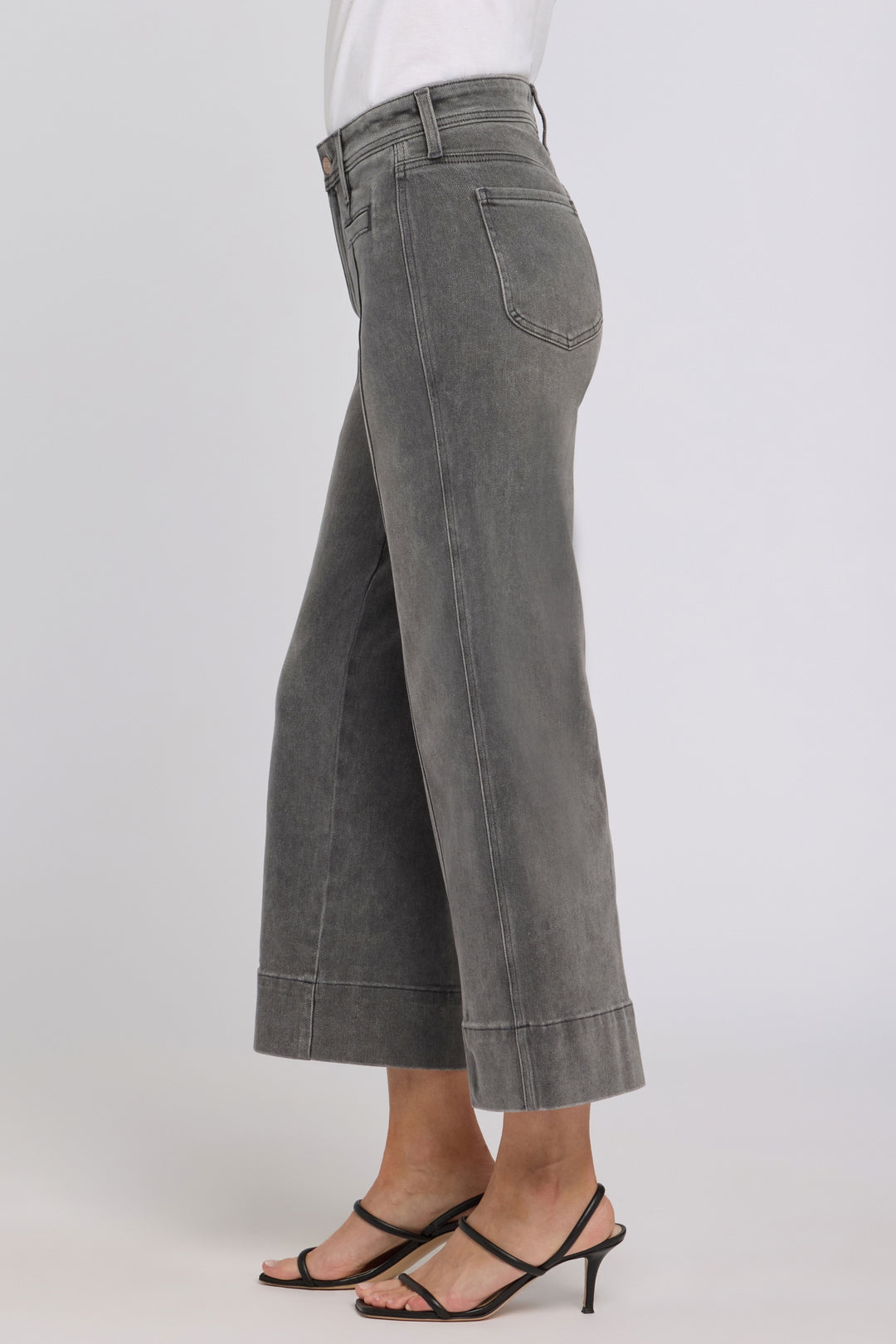 Teresa Wide Leg Ankle Jeans | Dusty Ash