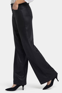 Teresa Wide Leg Jeans Black Coating Premium Denim | Black Coated | Denim | NYDJ