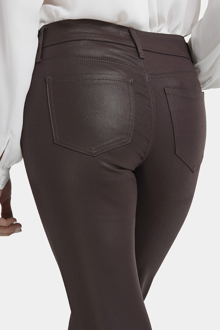 Marilyn Straight Jeans Black Coating Premium Denim | Cordovan Coated | Pants | NYDJ