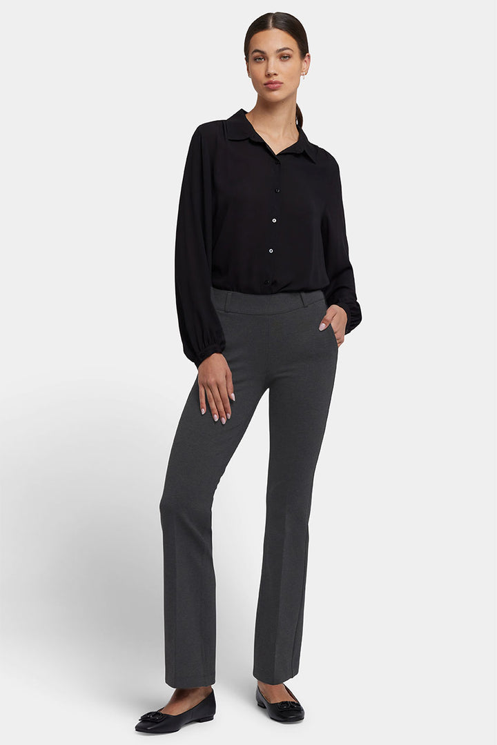Flare Pull-On Sculpt-Her™ Trouser | Charcoal Heather