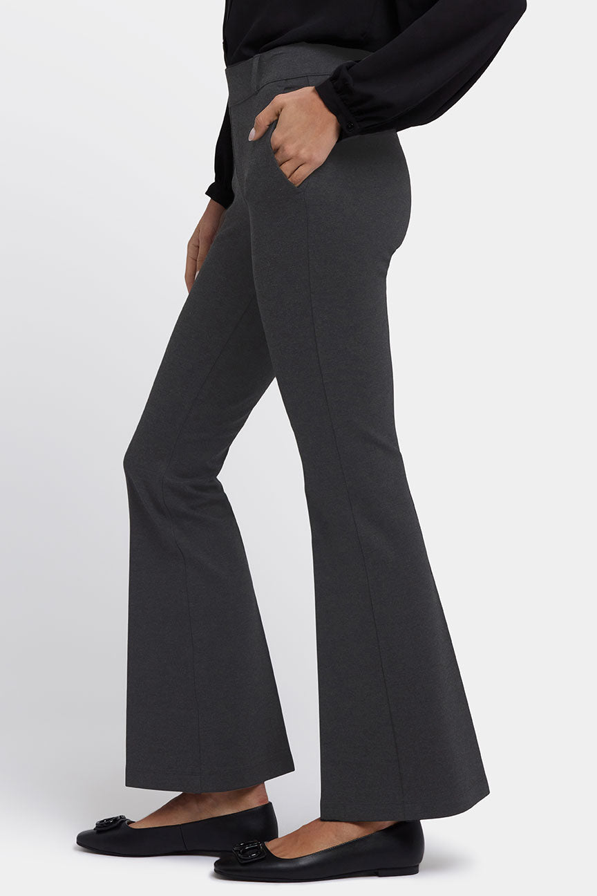 Flare Pull-On Sculpt-Her™ Trouser | Charcoal Heather