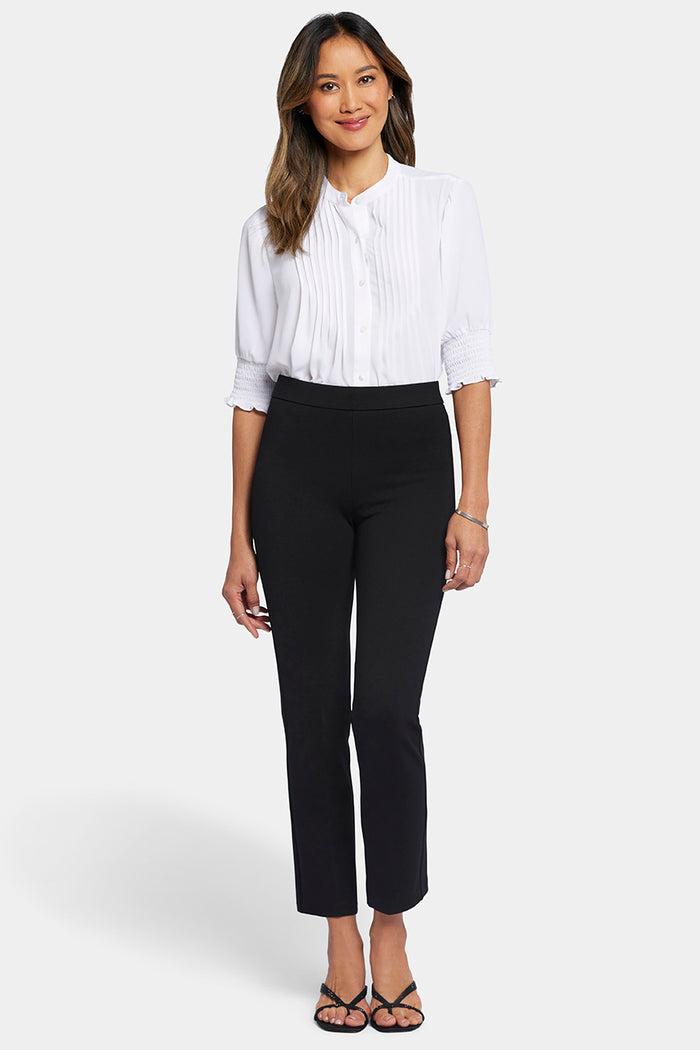 Pull-On Straight Ankle Trouser | Black | Pants | NYDJ