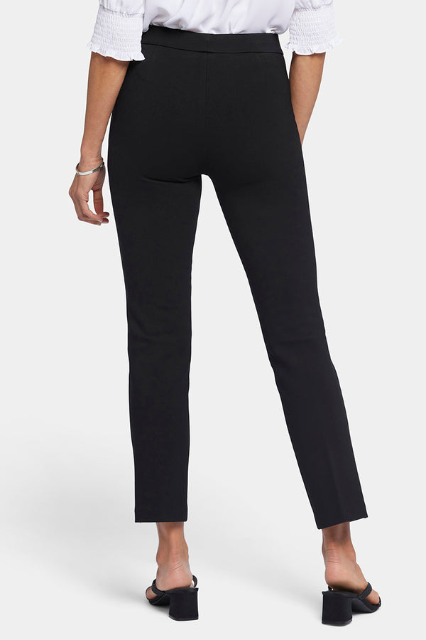 Pull-On Straight Ankle Trouser | Black | Pants | NYDJ