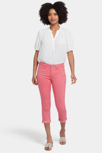 Chloe Skinny Capri Jeans In Cool Embrace® Denim With Roll Cuffs | Spiced Coral | Pants | NYDJ