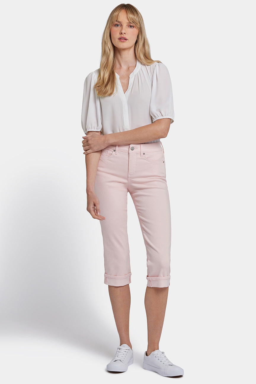 Marilyn Straight Crop Jeans In Cool Embrace® Denim | Crystal Pink