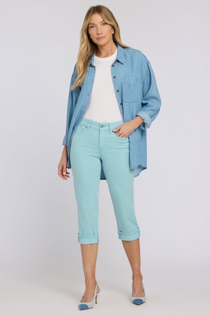 Marilyn Straight Crop Jeans In Cool Embrace® Denim | Aqua Haze