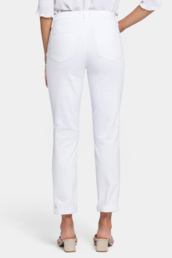 Margot Girlfriend Jeans White Coloured Denim | Optic White | Pants | NYDJ