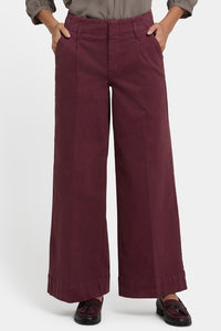 Mona Wide Leg Jeans With High Rise | Sienna Red | Pants | NYDJ