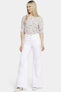 Mia Palazzo Jeans In Petite With High Rise | Optic White | Pants | NYDJ