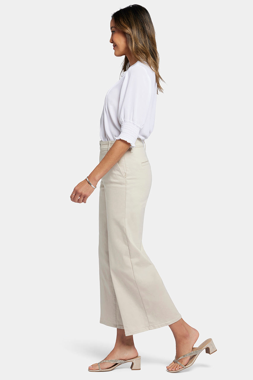 Mona Wide Leg Trouser Ankle Jeans With High Rise | Feather | Pants | NYDJ