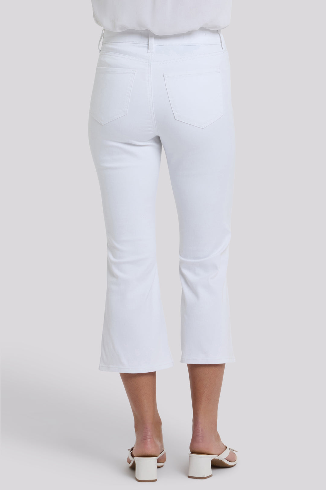 Monica Kick Flare Crop Jeans With High Rise | Optic White