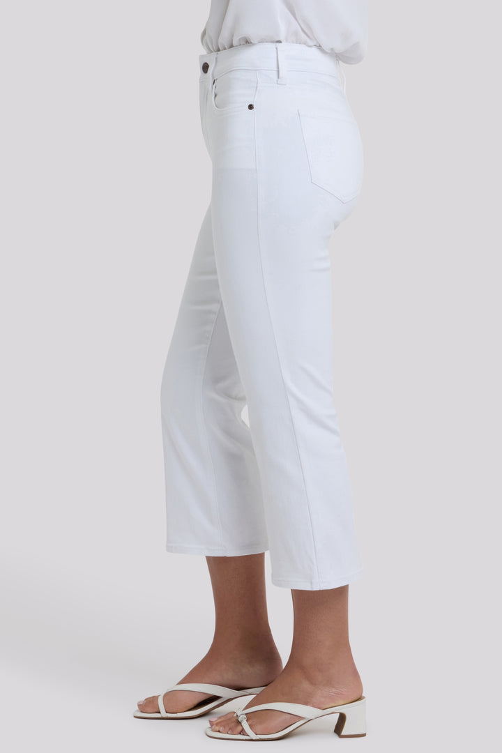 Monica Kick Flare Crop Jeans With High Rise | Optic White