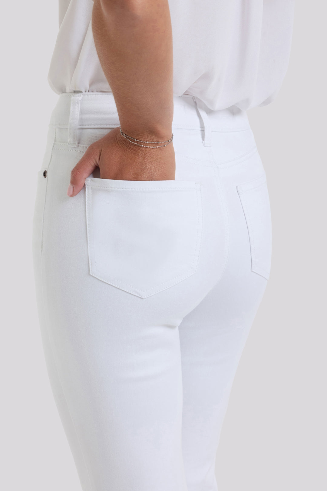 Monica Kick Flare Crop Jeans With High Rise | Optic White