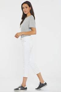 Chloe Capri Jeans With Side Slits | Optic White | Pants | NYDJ