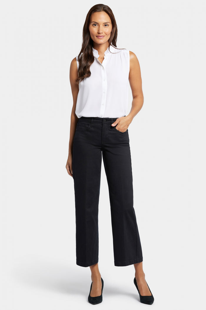 Teresa Wide Leg Ankle Jeans | Black | Pants | NYDJ