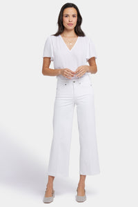 Teresa Wide Leg Ankle Jeans | Optic White | Pants | NYDJ