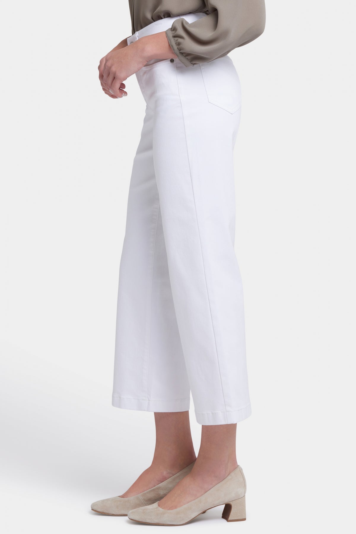 Waist-Match™ Teresa Wide Leg Ankle Jeans | Optic White | Pants | NYDJ