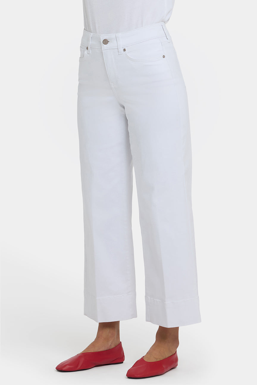 Teresa Wide Leg Ankle Jeans | Optic White | Pants | NYDJ