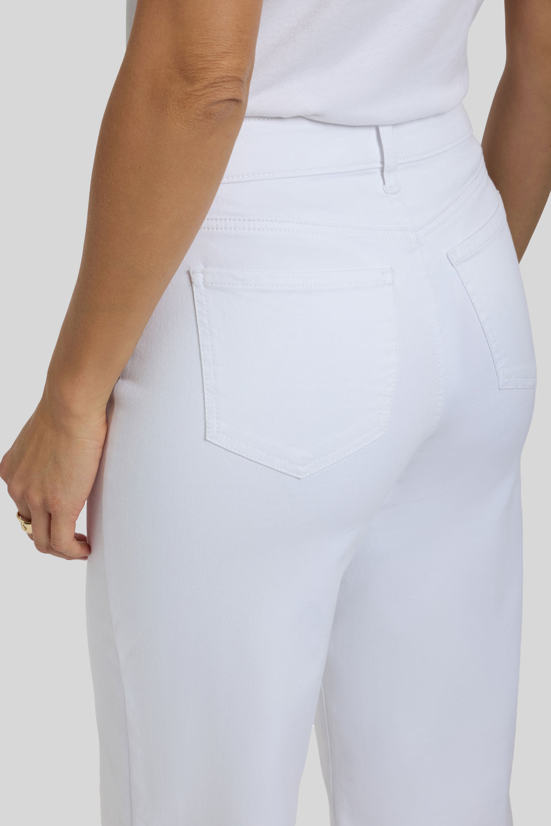 Teresa Wide Leg Ankle Jeans | Optic White | Pants | NYDJ