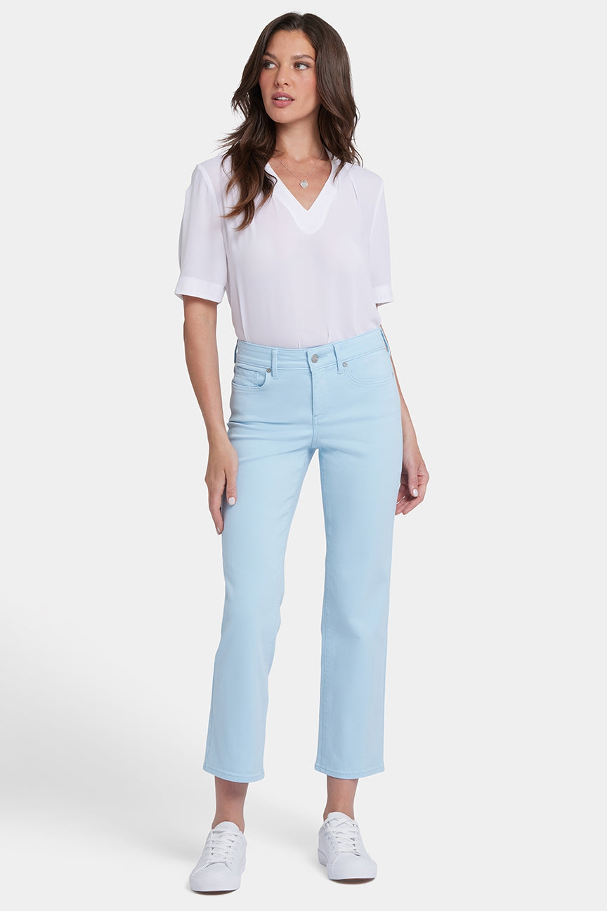 Marilyn Straight Ankle Jeans | Aquatic | Denim | NYDJ