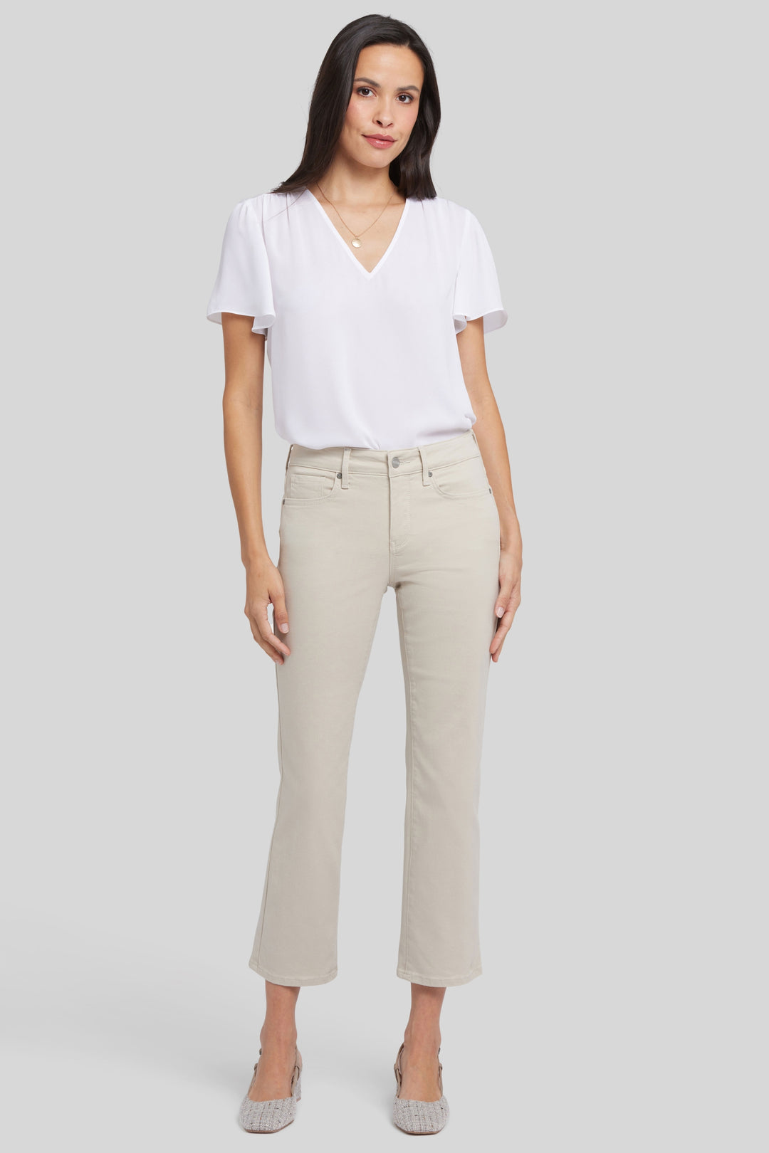 Marilyn Straight Ankle Jeans | Feather | Denim | NYDJ