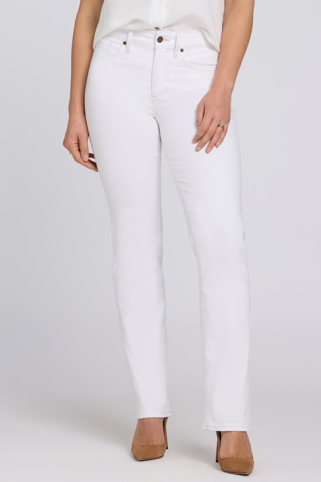 Marilyn Straight Jeans | Optic White | Pants | NYDJ