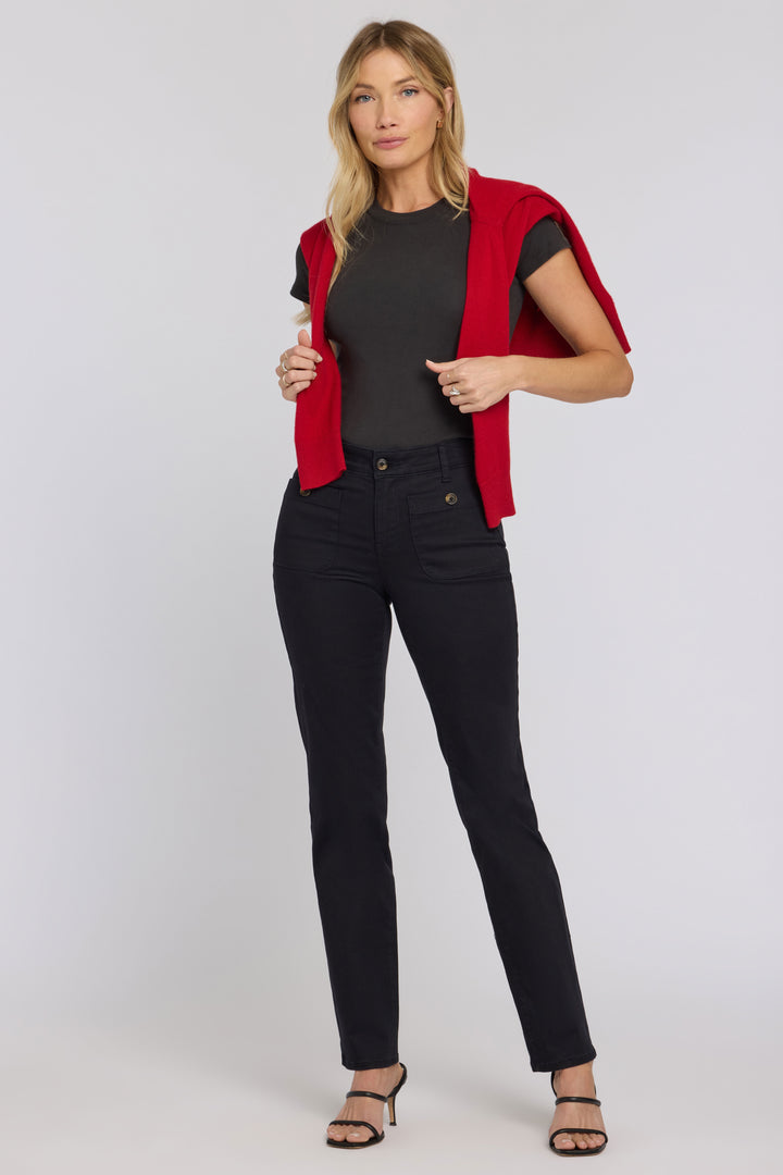 Marilyn Straight Jeans | Black | Denim | NYDJ