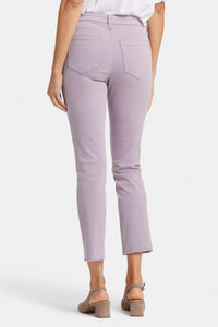 Sheri Slim Ankle Jeans Frayed Hems Lilac Coloured Denim | Arctic Dusk | Pants | NYDJ